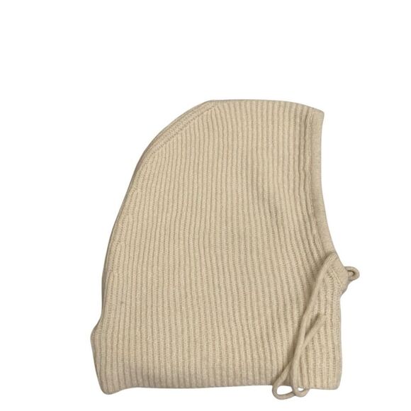 Urban Outfitters Ivory Ribbed Soft Knit Hooded Balaclava - Picture 1 of 3